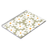 Carnet Faisceaux de printemps fleuris rétro motif sauge v (Côté gauche)