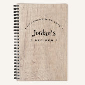 Carnet Fait maison avec Love Recette Rustique Personnalis (Recto)