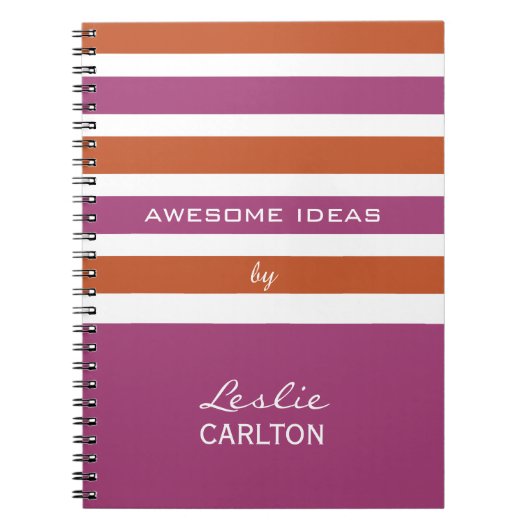Carnet fait sur commande de monogramme de motif de (Devant)