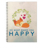 Carnet Faites ce qui vous rend heureux Renard dormant ave (Devant)