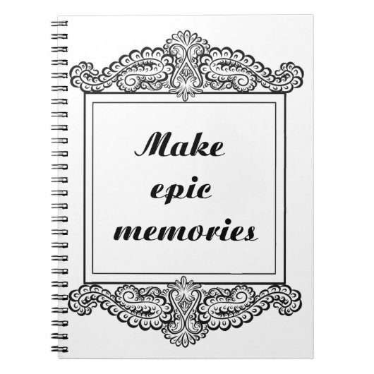 Carnet Faites des souvenirs épiques - Citation positive (Devant)