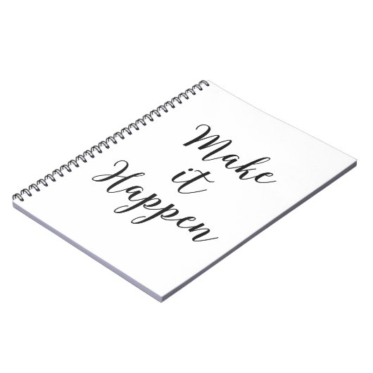 Carnet Faites-le se produire écriture cursive (Côté gauche)