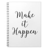 Carnet Faites-le se produire écriture cursive (Devant)