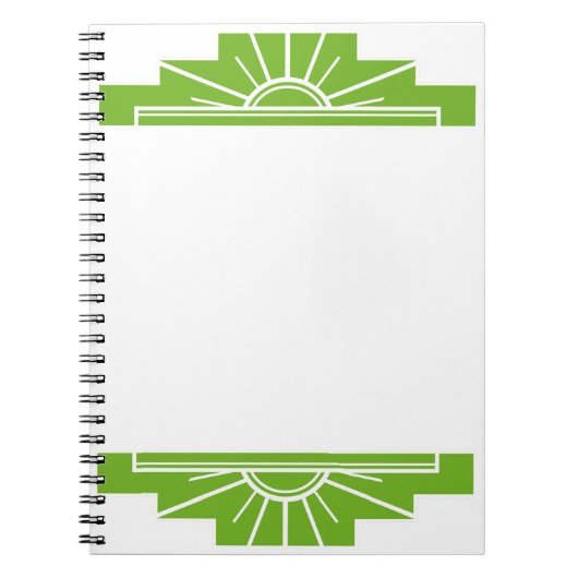 Carnet Faites-le vous-même - Art Déco Sunburst : Blanc & (Devant)