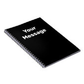Carnet Faites-le vous-même Noir et Blanc Nom Modèle texte (Côté Droit)