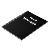 Carnet Faites-le vous-même Noir et Blanc Nom Modèle texte (Côté gauche)