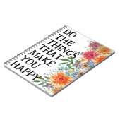 Carnet Faites Les Choses Qui Vous Rendent Heureux Motivat (Côté gauche)