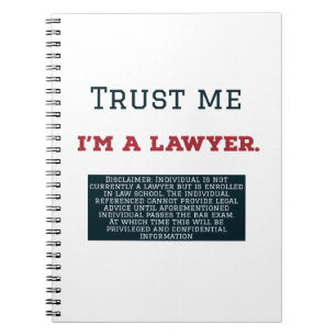Carnet Faites-moi confiance je suis un avocat
