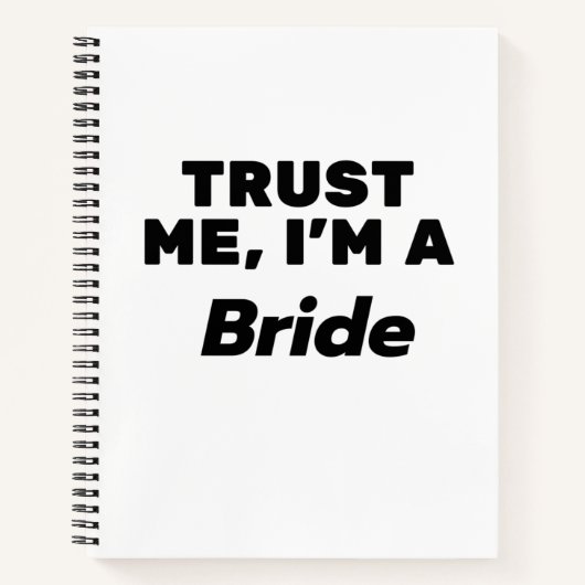 Carnet Faites-moi confiance, je suis une mariée (Devant)