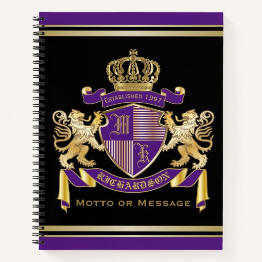 Carnet Faites votre propre blouse d'armoiries Monogramme  (Devant)