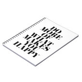 Carnet Faites-vous plaisir Citation Motivationnelle Minim (Côté gauche)