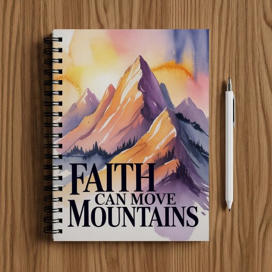 Carnet Faith can move mountains notebook 