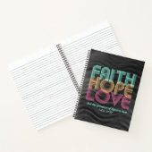 Carnet Faith Hope Love Christian Bible Verse Retro (Intérieur)