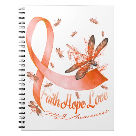 Carnet Faith Hope Love MS Awareness Dragonfly (Devant)