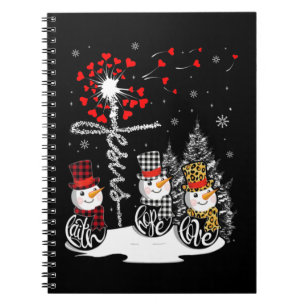 Carnet Faith Hope Love Snowman Jesus Dandelion Christian