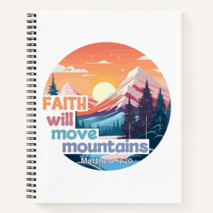 Carnet Faith Move Mountains Christian Design