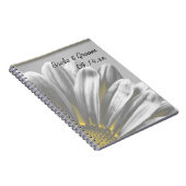 Carnet Faits saillants floraux jaunes et gris Mariage (Côté Droit)