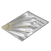 Carnet Faits saillants floraux jaunes et gris Mariage (Côté gauche)