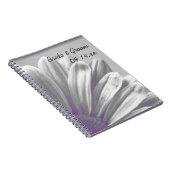 Carnet Faits saillants floraux violet et gris Mariage (Côté Droit)