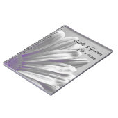 Carnet Faits saillants floraux violet et gris Mariage (Côté gauche)