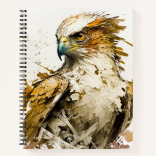 Carnet Falcon Bird Portrait Animal Peinture Faune Libre