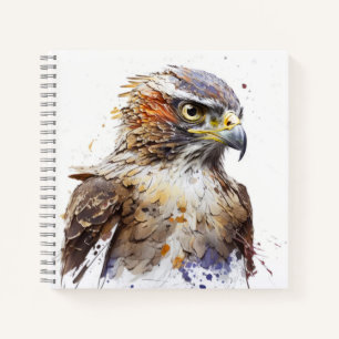 Carnet Falcon Bird Portrait Animal Peinture Faune Libre