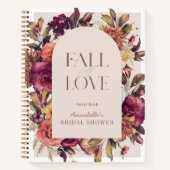 Carnet Fall in Love Wreath Pink Bridal Shower Guest Book (Devant)