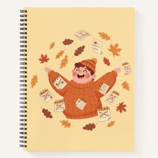 Carnet Fall Leaves Art | Playful Autumn Design (Devant)