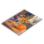 Carnet Fall Pumpkin Bouquet | Orange Flowers Autumn (Côté gauche)