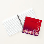 Carnet Falling Sakura Blossoms Rouge & Violet Personnalis (Intérieur)