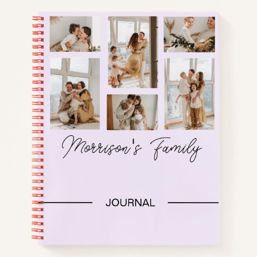 Carnet familial avec collage photos pour personnal (Devant)