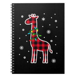 Carnet Famille à carreaux de buffle Girafe Noël Pyjama