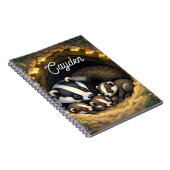 Carnet Famille Badger Cute Personnalisée (Côté Droit)