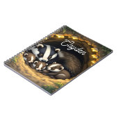 Carnet Famille Badger Cute Personnalisée (Côté gauche)