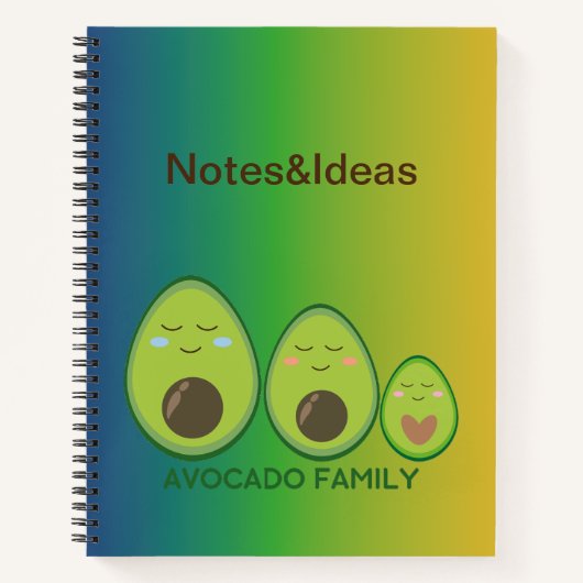 Carnet Famille Cute Avocado (Devant)