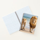 Carnet Famille d'animaux de lions errant la nature (Intérieur)