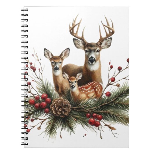 Carnet Famille de cerfs  (Devant)