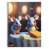 Carnet Famille de souris à la table à manger (Devant)