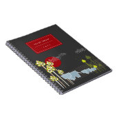 Carnet Famille D'Éléphants Whimsical Dans La Forêt Et Le  (Côté Droit)