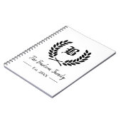 Carnet Famille Monogramme Couronne de Laurier (Côté gauche)