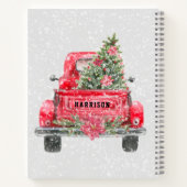 Carnet Famille Noël Recette Vintage Camion Rouge Notebook (Dos)