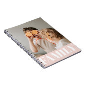 Carnet Famille Pastel Rose moderne Cadeau photo (Côté Droit)