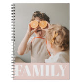 Carnet Famille Pastel Rose moderne Cadeau photo (Devant)