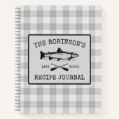 Carnet Family Lake House Fish Oars White Plaid Recette (Devant)