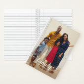 Carnet Family Love White Script Photo personnalisée (À l'intérieur)
