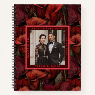 Carnet Fancy Red Calla Lilies esthétique Campagne Mariage