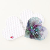 Carnet Fantaisie Abstraite Moderne Fleur Fractale Colorée (Intérieur)