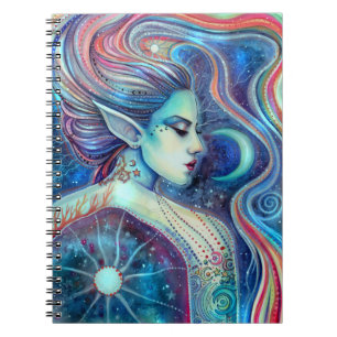Carnet Fantaisie de fée d'art Celesta Lunes et Étoiles