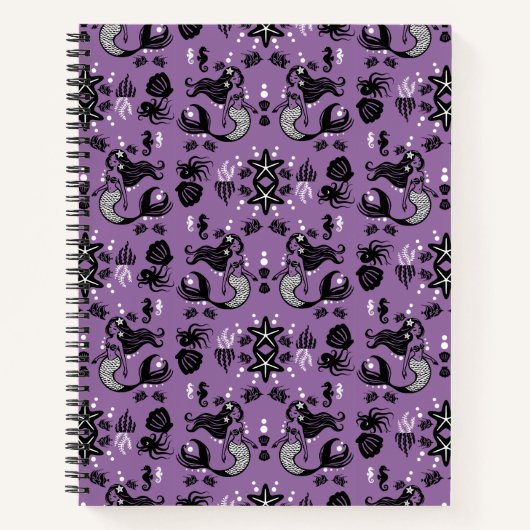 Carnet Fantaisie de Sirène Violette (Devant)
