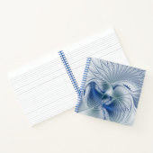 Carnet Fantaisie dynamique Abstrait Tons bleus Art fracta (Intérieur)